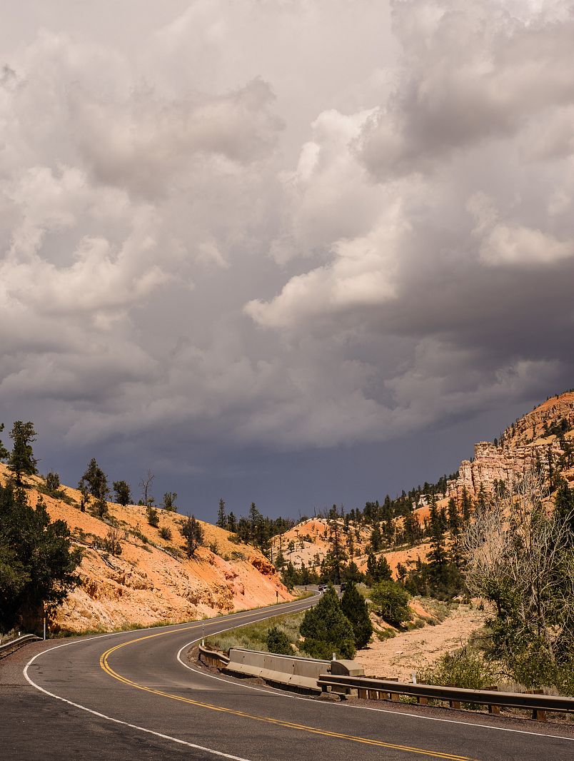 Road near Bryce Canyon NP, Utah, USA